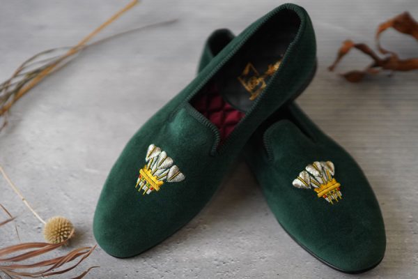 ブロードランド スリッパ エレガントグリーン｜BROADLANDSLIPPERS Made in England