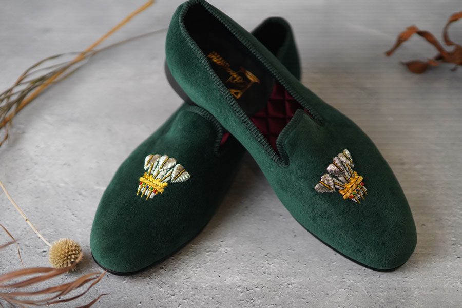 ブロードランド スリッパ エレガントグリーン|BROADLANDSLIPPERS Made in England